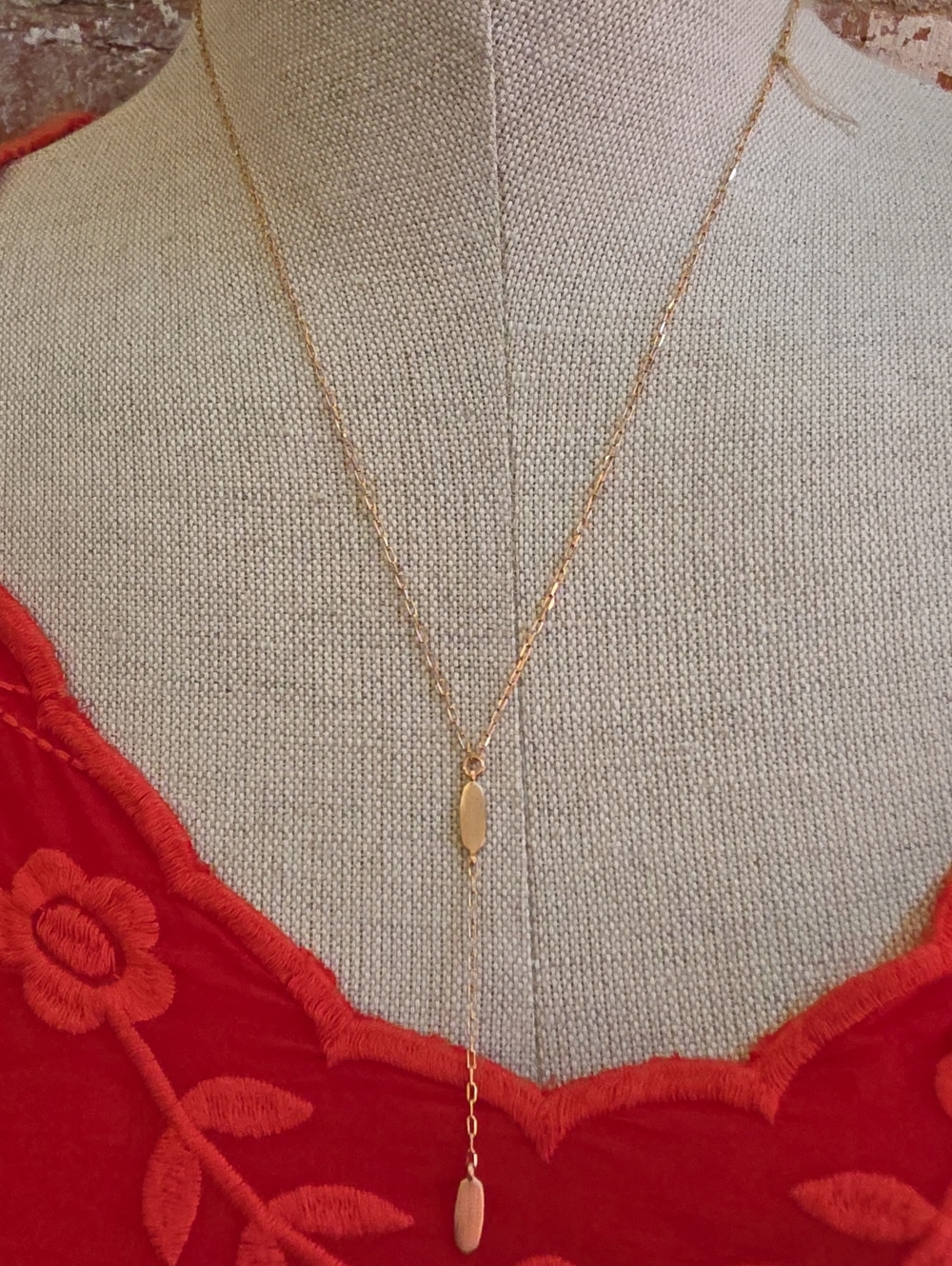 Kendra Scott Gold Lariat Necklace